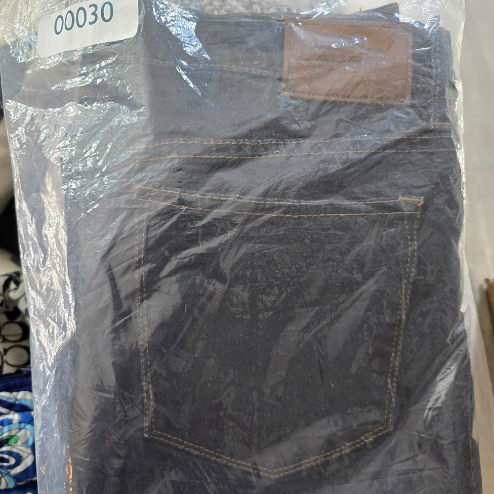 Lauren Ralph Lauren Jeans Co Womens 12 Dark Indigo Straight Leg Denim Blue Pants - Picture 8 of 9